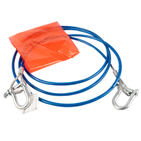 Linka holownicza z szeklami LAMPA lina stalowa 3,5m/6mm/3t niebieska