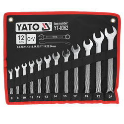 Klucze płasko-oczkowe YATO YT-0362 8-24mm 12el.