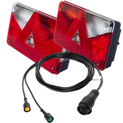 Lampy tylne ASPÖCK MULTIPOINT V + wiązka MANTES 5m 13-PIN