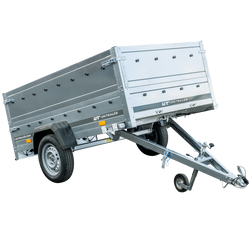 Przyczepka jednoosiowa 230x125 UNITRAILER GARDEN 230 KIPP z burtami BIS