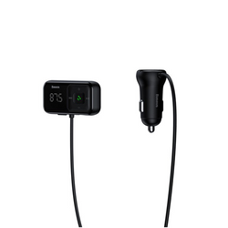 Transmiter FM BASEUS T typed S-16 bluetooth 5.0 MP3 + ładowarka samochodowa 2x USB