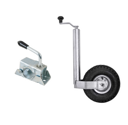 Koło podporowe z klemą obejmą KNOTT TK48+LB48 150kg 48mm 500-720mm