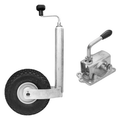 Koło podporowe z klemą obejmą żeliwną WINTERHOFF ST48-260LB+KLE48-G 150kg 48mm 500-710mm