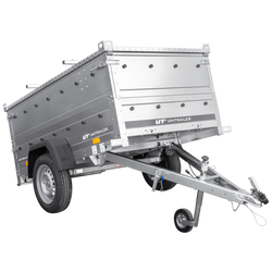 Przyczepka lekka 200x106 UNITRAILER GARDEN 200 KIPP z burtami BIS i pokrywą aluminiową