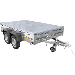 Przyczepka samochodowa 264x150 UNITRAILER GARDEN 265/2 KIPP ze stelażem H-0 i pokrowcem szarym