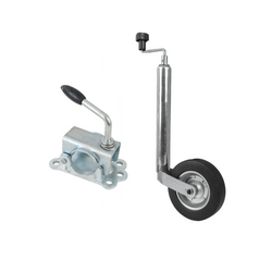 Koło podporowe z klemą obejmą żeliwną KNOTT TK48+LBG48 150kg 48mm 480-700mm