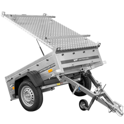Przyczepka jednoosiowa 150x106 UNITRAILER GARDEN 150 KIPP z pokrywą aluminiową