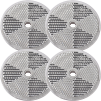 Odblaski okrągłe białe z otworami DOBPLAST 60mm KOMPLET 4x światła odblaskowe