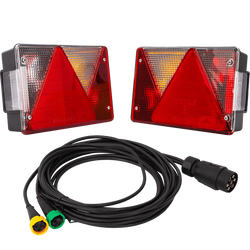 Lampy tylne ASPÖCK MULTIPOINT IV + wiązka MANTES 5m 7-PIN