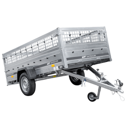 Przyczepka jednoosiowa 264x125 UNITRAILER GARDEN 264 KIPP z burtami siatkowymi