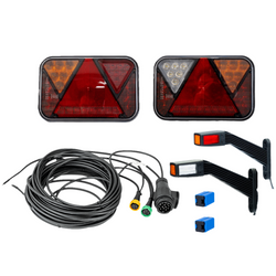 Zestaw świateł: lampy tylne FRISTOM FT-270 LED + lampy obrysowe FRISTOM FT-145 LED + wiązka MANTES 7m 13-PIN