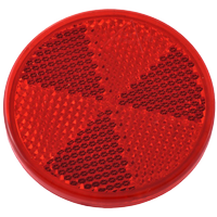 Odblask okrągły samoprzylepny CZERWONY DOBPLAST 60mm światło odblaskowe