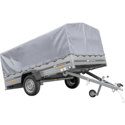 Przyczepka jednoosiowa 264x150 UNITRAILER GARDEN 265 KIPP ze stelażem H-800 i pokrowcem szarym