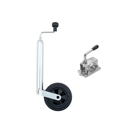 Koło podporowe z klemą obejmą żeliwną WINTERHOFF ST48-200V+KLE48-G 150kg 48mm 505-725mm