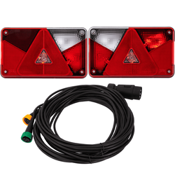 Lampy tylne ASPÖCK MULTIPOINT V + wiązka MANTES 7m 7-PIN