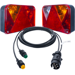 Lampy tylne DOBPLAST DPT35 + wiązka MANTES 4m 7PIN