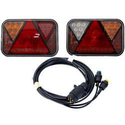 Lampy tylne FRISTOM FT-270 LED + wiązka MANTES 4m 7PIN