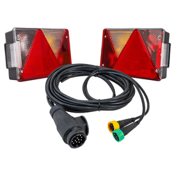 Lampy tylne ASPÖCK MULTIPOINT IV + wiązka MANTES 4m 13PIN