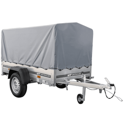 Przyczepka samochodowa 200x106 UNITRAILER GARDEN 200 KIPP ze stelażem H-800 i plandeką szarą