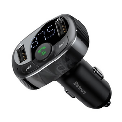 Transmiter BASEUS T typed FM bluetooth 4.2 MP3 + ładowarka samochodowa 2x USB 3.4A