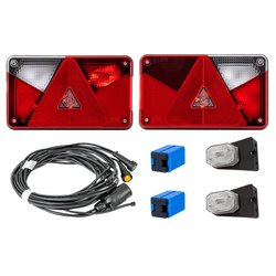 Zestaw świateł: lampy tylne ASPÖCK MULTIPOINT V+ obrysowe ASPÖCK FLEXIPOINT I + wiązka ASPÖCK 4,5m 7-PIN