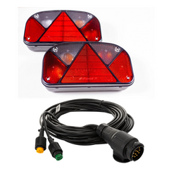 Lampy tylne ASPÖCK + wiązka MANTES 7m 13-PIN