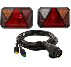Lampy tylne FRISTOM FT-270 LED + wiązka MANTES 7m 13-PIN
