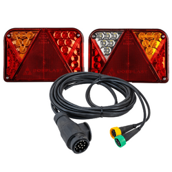 Lampy tylne DOBPLAST DPT35 LED + wiązka MANTES 4m 13PIN