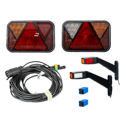 Zestaw świateł: lampy tylne FRISTOM FT-270 LED + lampy obrysowe FRISTOM FT-145 LED + wiązka MANTES 7m 7-PIN