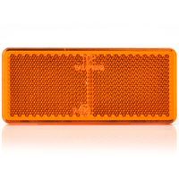 Odblask prostokątny samoprzylepny POMARAŃCZOWY WAŚ 96x42mm światło odblaskowe