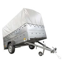 Przyczepka lekka na resorach 264x125 UNITRAILER GARDEN 264/R KIPP z burtami BIS, stelażem H-800 i pokrowcem szarym