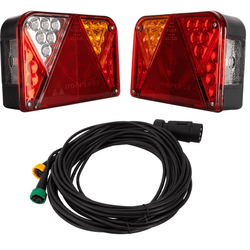 Lampy tylne DOBPLAST DPT35 LED + wiązka MANTES 7m 7-PIN