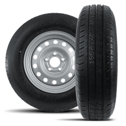 Komplet dwóch kół wzmacnianych do przyczepy OPONA LINGLONG 185/80 R14C 104/102N FELGA UNITRAILER 5,5Jx14"H2 5x112 ET:30
