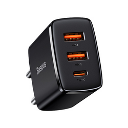 Ładowarka sieciowa BASEUS Compact 2xUSB-A , USB-C