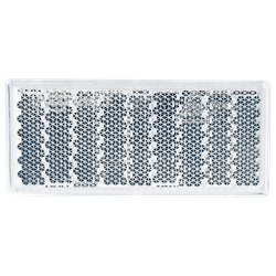 Odblask prostokątny samoprzylepny BIAŁY DOBPLAST 76x34mm światło odblaskowe